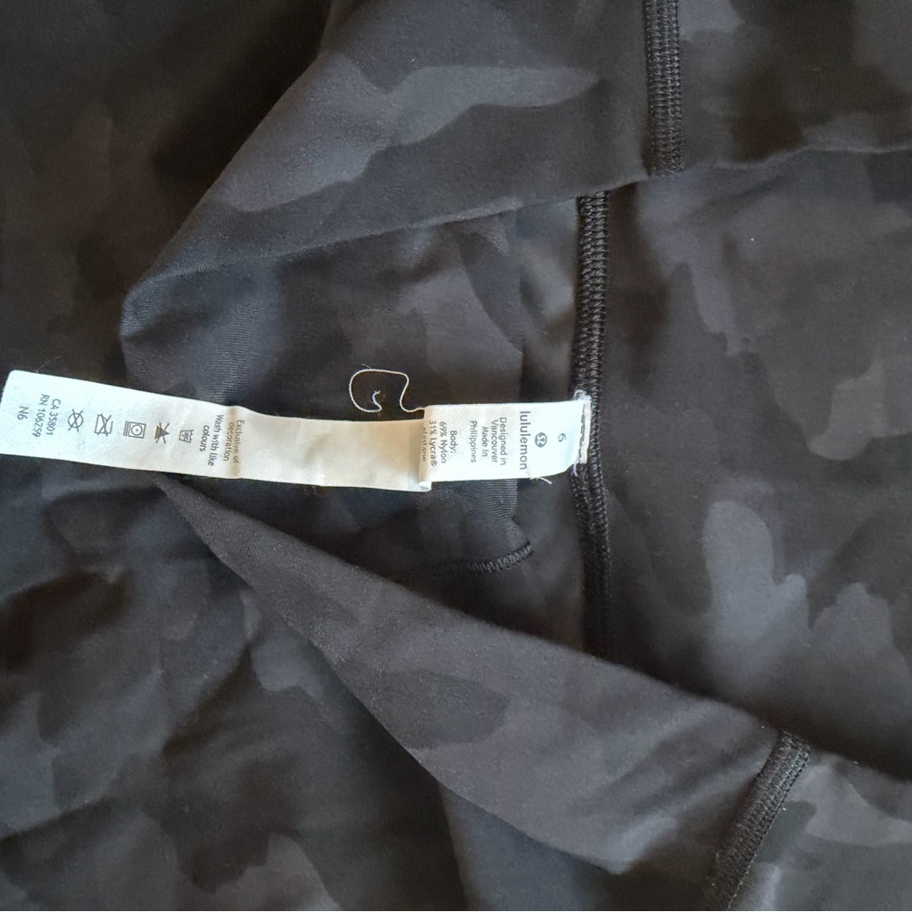 lululemon athletica Black Camo Leggings